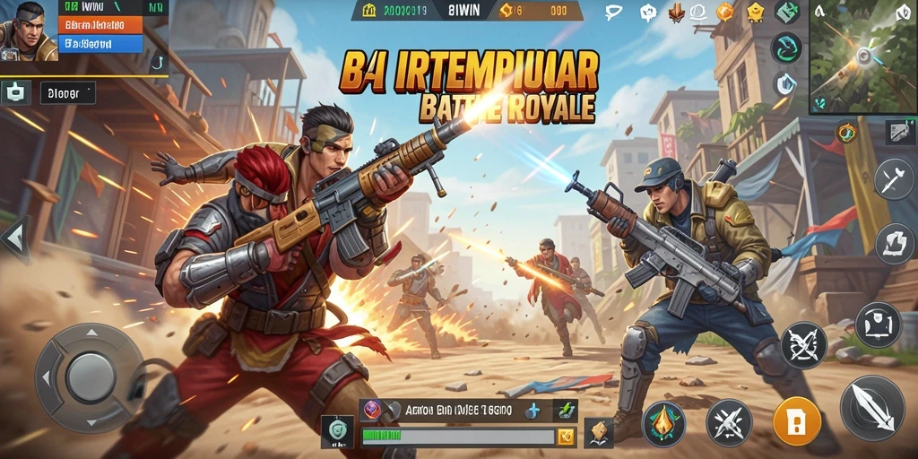 Tangkapan layar gameplay seru BIWIN dalam pertarungan Battle Royale.
