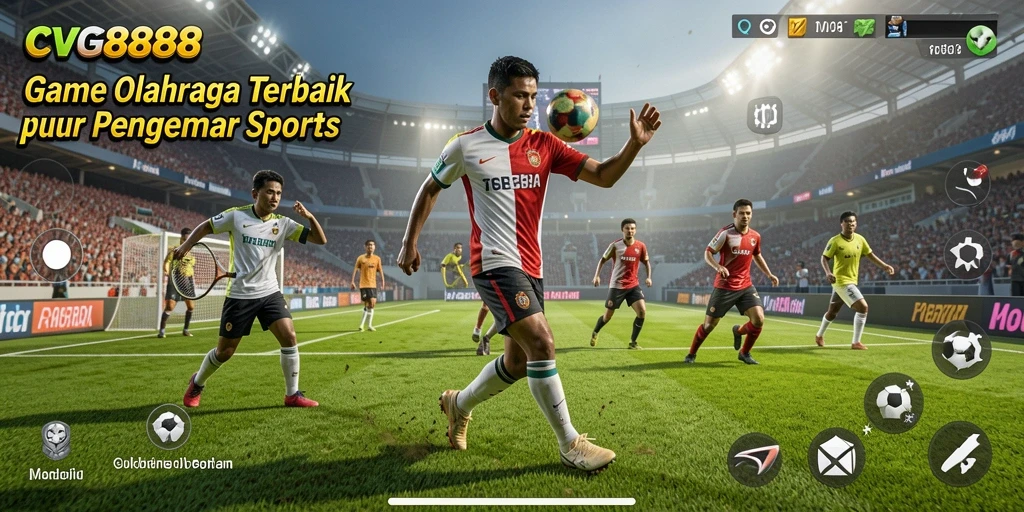 Tampilan gameplay menakjubkan dari CVG8888 saat pertandingan olahraga.