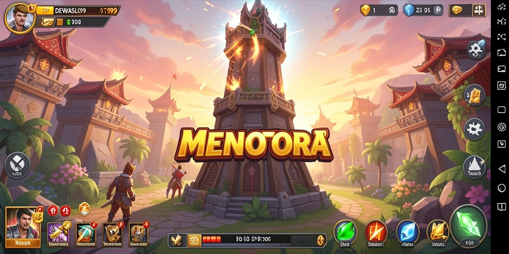 Tampilan seru dari gameplay Tower Defense yang menantang.