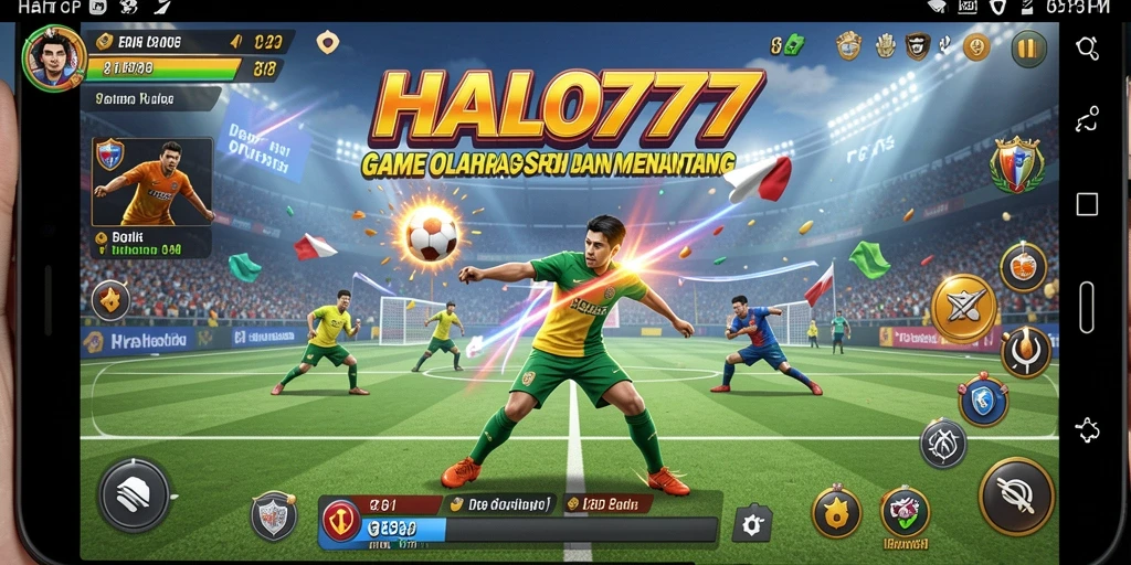 Tampilan gameplay HALO777 dengan aksi olahraga yang intens.