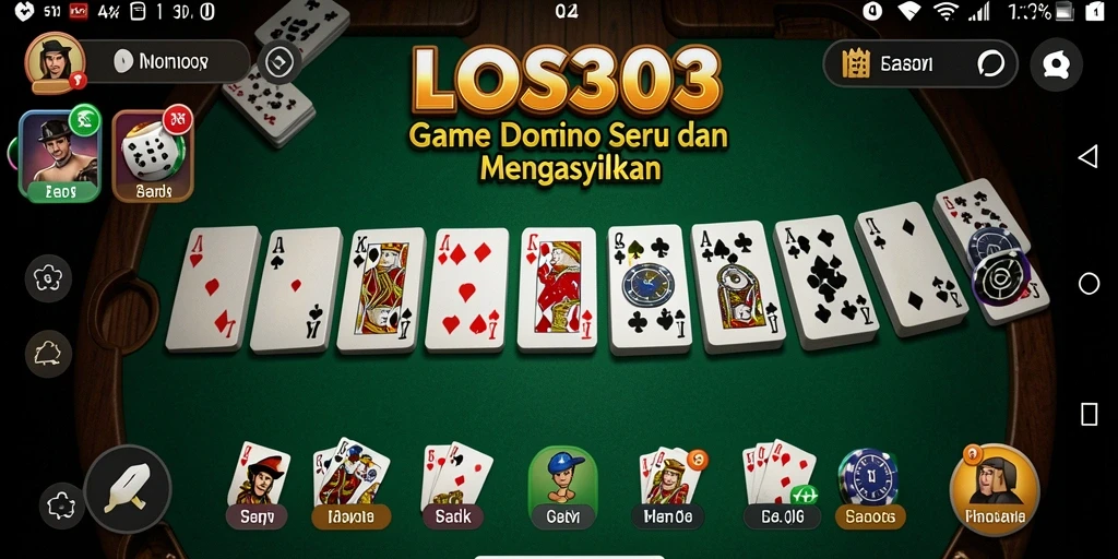 Tampilan gameplay menarik dari LOS303 yang menunjukkan cara bermain Domino.
