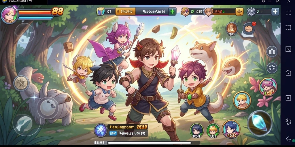 Screenshot dari gameplay POL88 menampilkan pertarungan karakter anime yang seru.