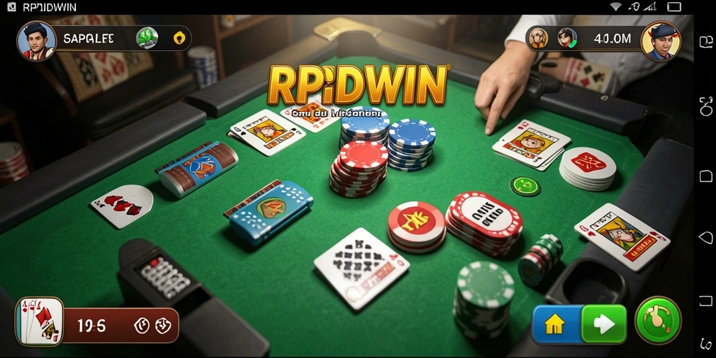 Tampilan gameplay Gaple yang menarik dan seru di RPIDWIN.