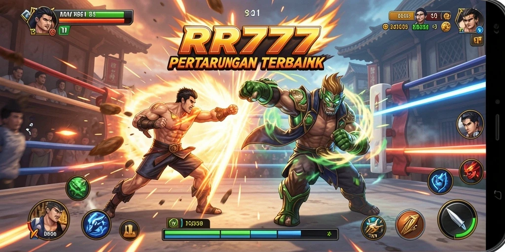 Tampilan gameplay RR777 yang seru dan mendebarkan dalam pertarungan.