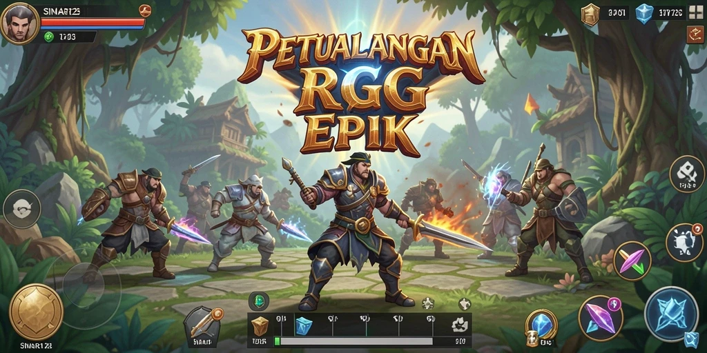 Tampilan epic dari gameplay RPG SINAR123 yang menegangkan.