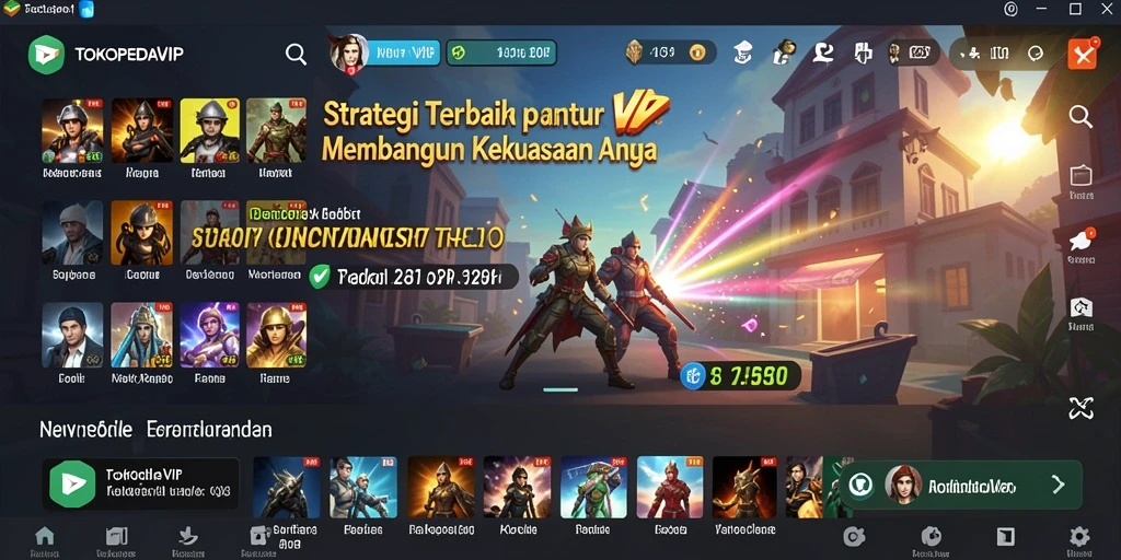 Tangkapan layar utama gameplay TOKOPEDIAVIP menampilkan aksi strategi mendebarkan.