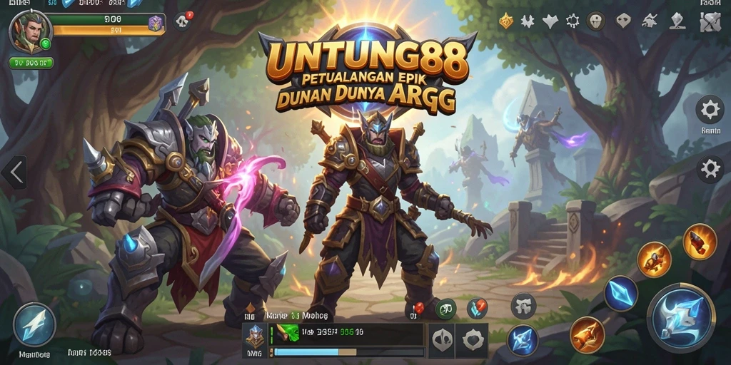Screenshot UNTUNG88 menampilkan pertarungan seru dalam dunia fantasy yang menakjubkan.
